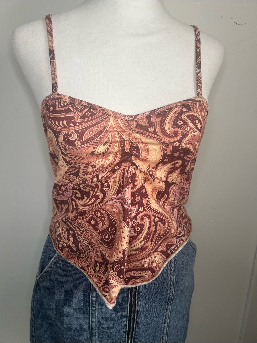 Romwe Y2K Style Handkerchief  Camisole Tank Top